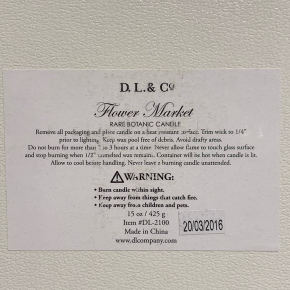 D.L. & Co. Flower Market Candle - Picture 3 of 5